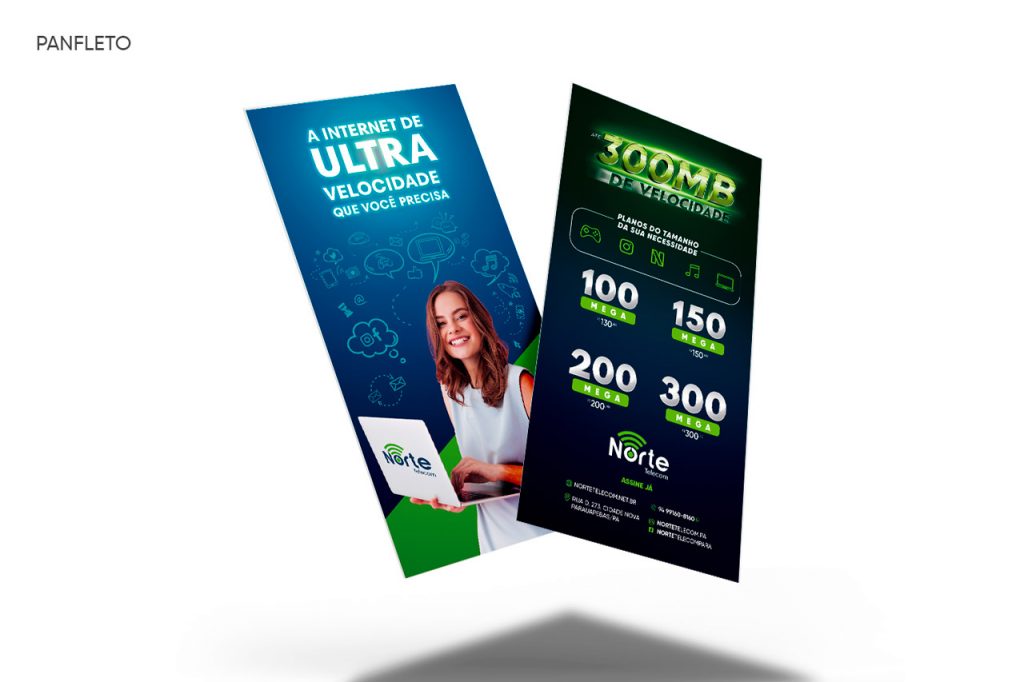 Panfleto para provedor de internet Norte Telecom