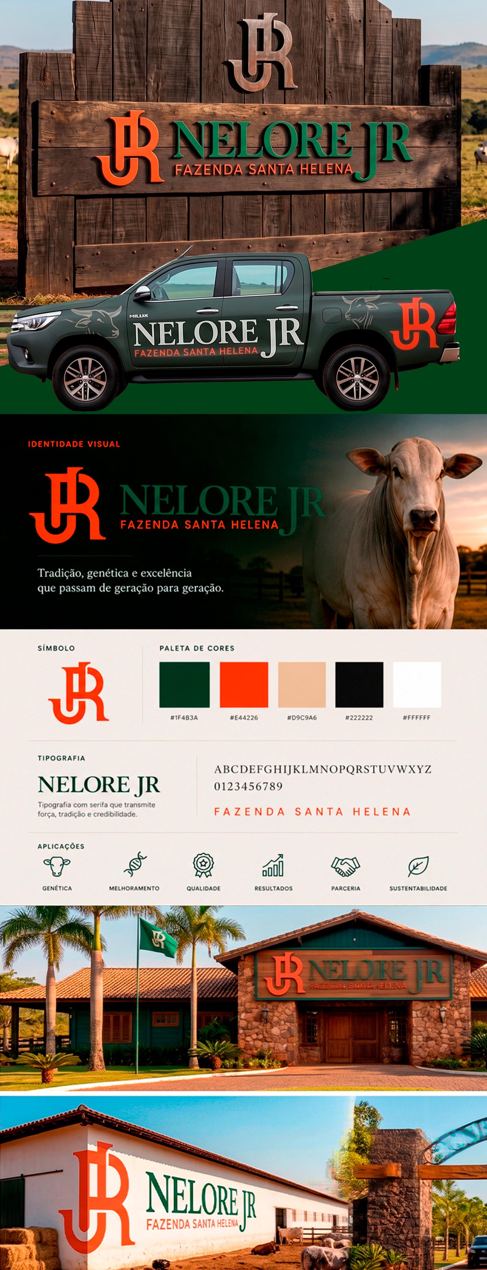 Branding para fazenda de gado - Nelore JR